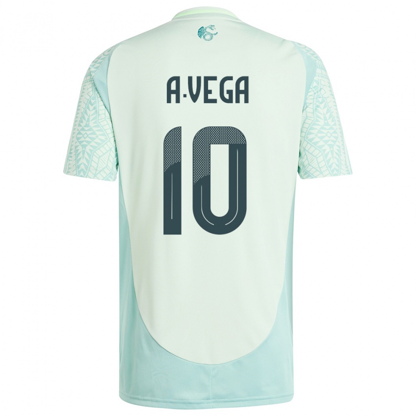 Niño Camiseta México Alexis Vega #10 Lino Verde 2ª Equipación 24-26 La Camisa México