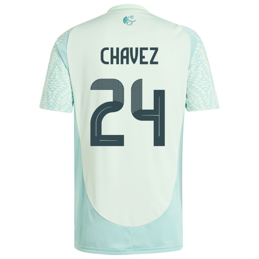 Niño Camiseta México Luis Chavez #24 Lino Verde 2ª Equipación 24-26 La Camisa México