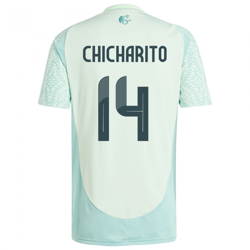 Niño Camiseta México Chicharito #14 Lino Verde 2ª Equipación 24-26 La Camisa México