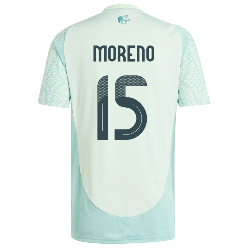 Niño Camiseta México Hector Moreno #15 Lino Verde 2ª Equipación 24-26 La Camisa México