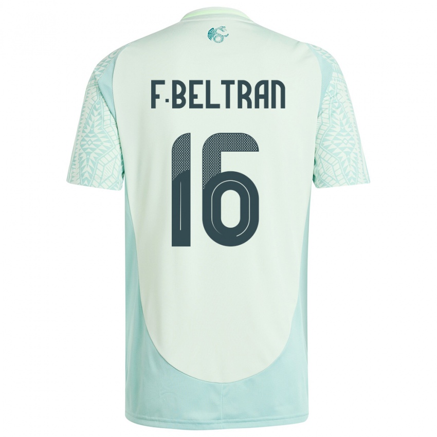 Niño Camiseta México Fernando Beltran #16 Lino Verde 2ª Equipación 24-26 La Camisa México