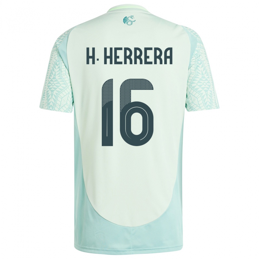 Niño Camiseta México Hector Herrera #16 Lino Verde 2ª Equipación 24-26 La Camisa México