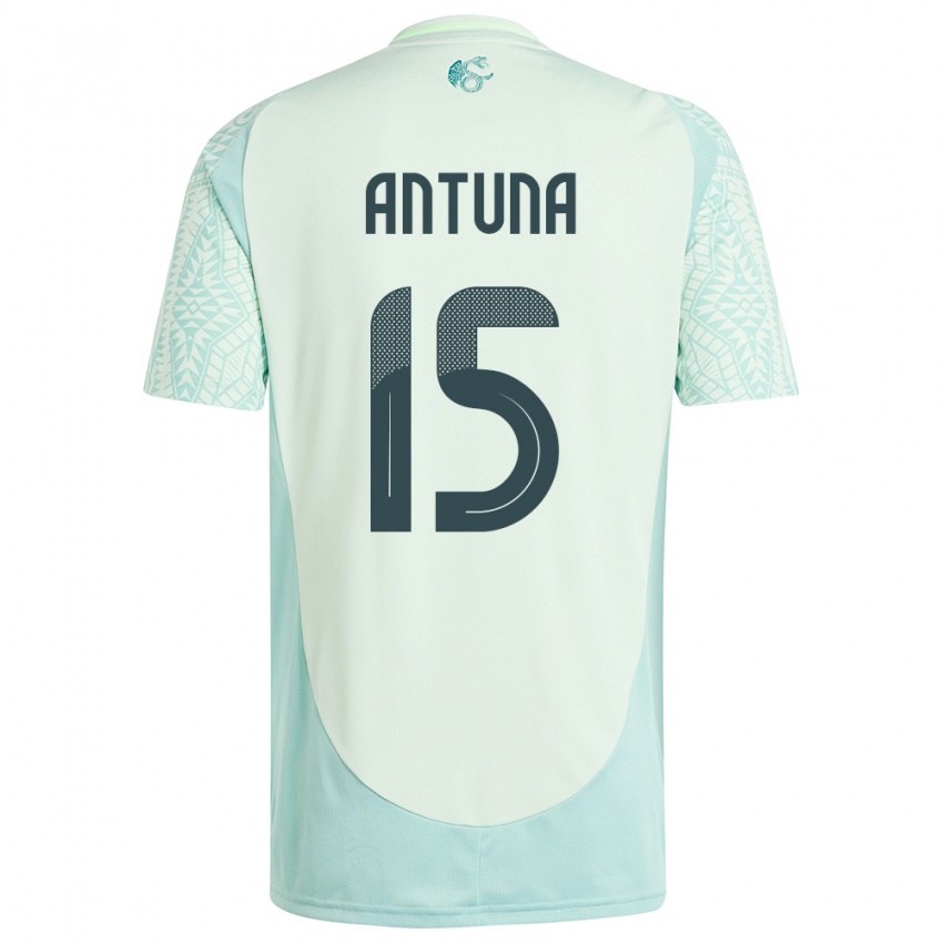 Niño Camiseta México Uriel Antuna #15 Lino Verde 2ª Equipación 24-26 La Camisa México