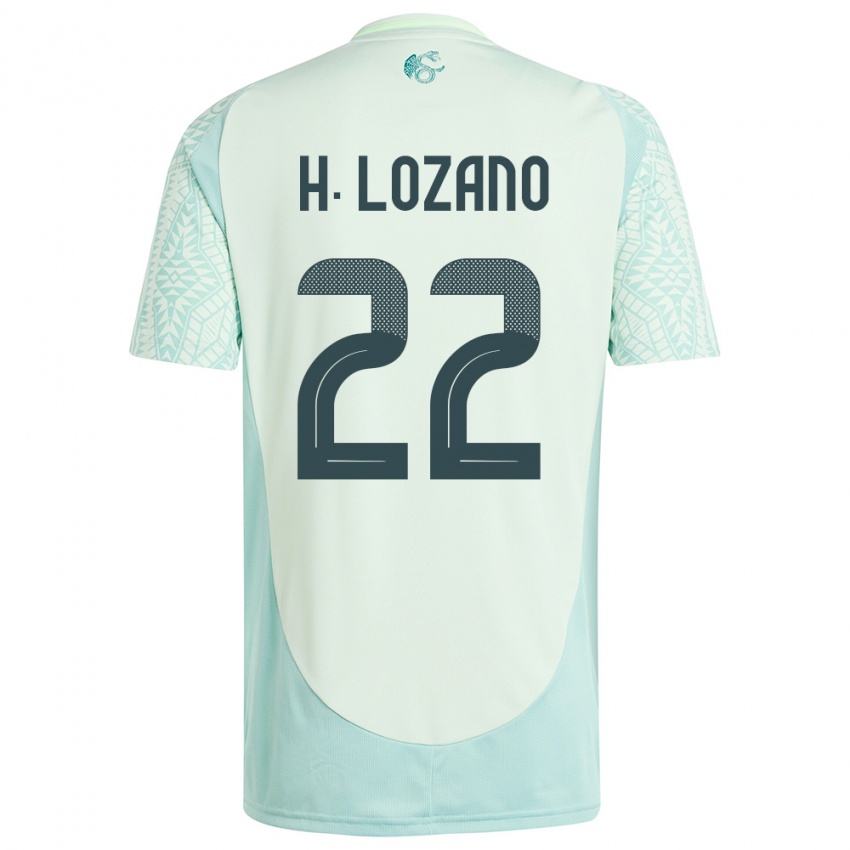 Niño Camiseta México Hirving Lozano #22 Lino Verde 2ª Equipación 24-26 La Camisa México