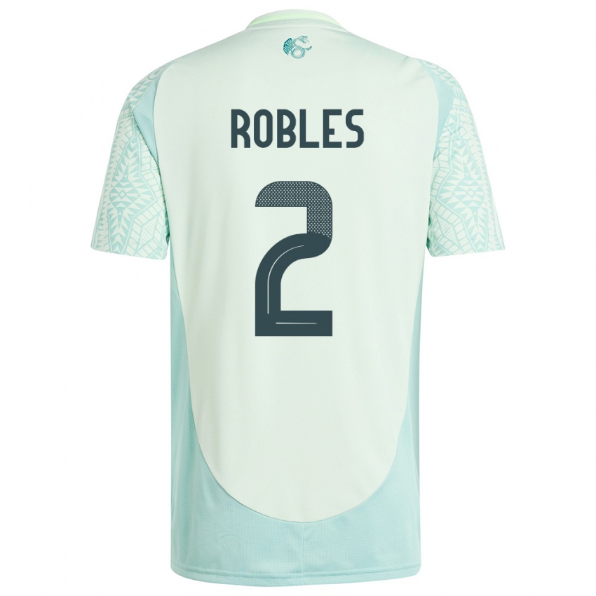 Niño Camiseta México Kenti Robles #2 Lino Verde 2ª Equipación 24-26 La Camisa México