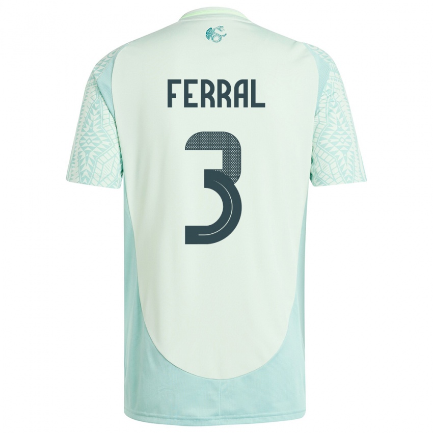 Niño Camiseta México Cristina Ferral #3 Lino Verde 2ª Equipación 24-26 La Camisa México