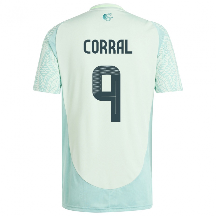 Niño Camiseta México Charlyn Corral #9 Lino Verde 2ª Equipación 24-26 La Camisa México