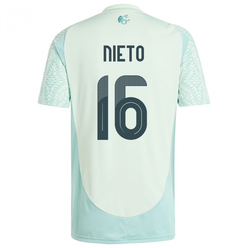 Niño Camiseta México Karla Nieto #16 Lino Verde 2ª Equipación 24-26 La Camisa México