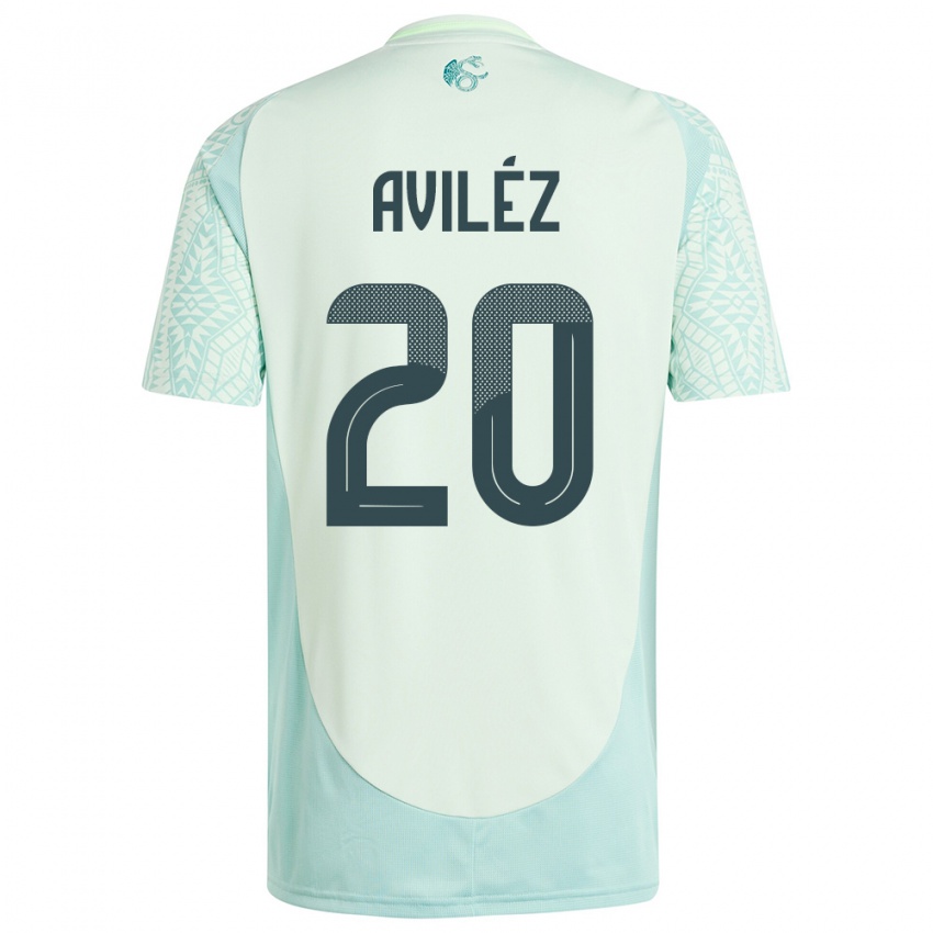 Niño Camiseta México Aylin Avilez #20 Lino Verde 2ª Equipación 24-26 La Camisa México