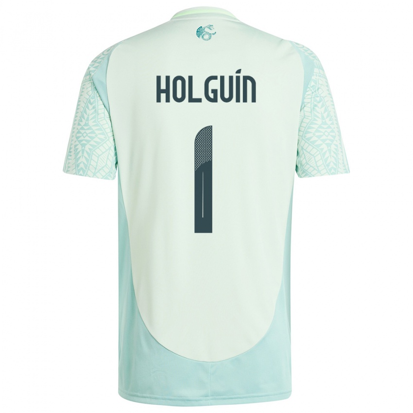 Niño Camiseta México Hector Holguin #1 Lino Verde 2ª Equipación 24-26 La Camisa México