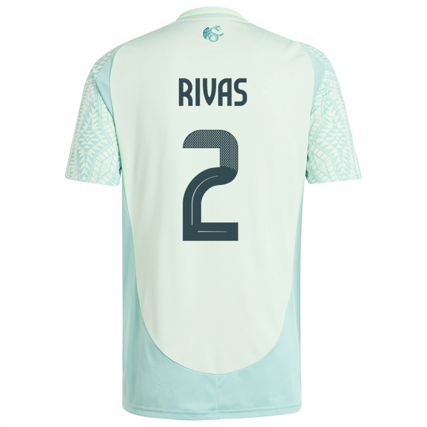 Niño Camiseta México Jesus Rivas #2 Lino Verde 2ª Equipación 24-26 La Camisa México