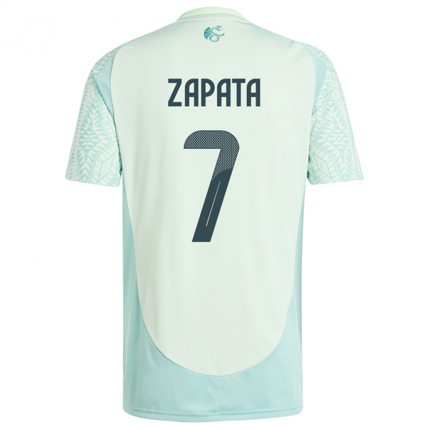 Niño Camiseta México Angel Zapata #7 Lino Verde 2ª Equipación 24-26 La Camisa México