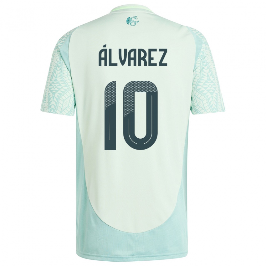 Niño Camiseta México Efrain Alvarez #10 Lino Verde 2ª Equipación 24-26 La Camisa México