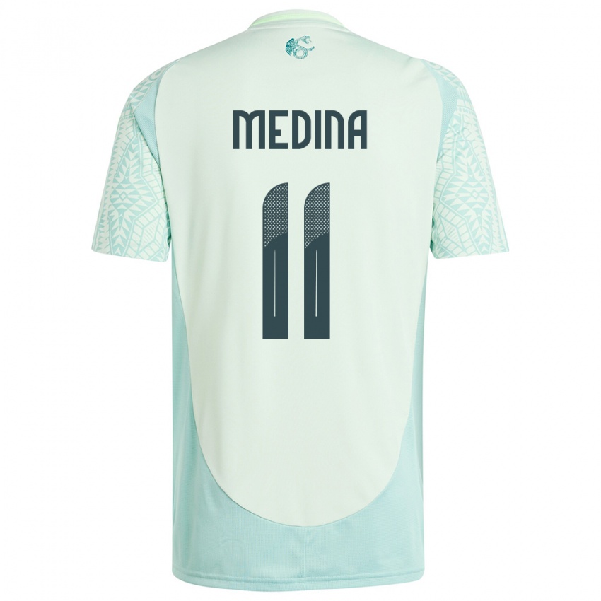 Niño Camiseta México Diego Medina #11 Lino Verde 2ª Equipación 24-26 La Camisa México