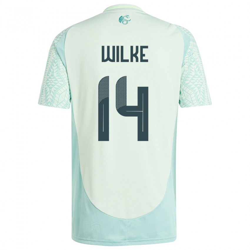 Niño Camiseta México Teun Wilke #14 Lino Verde 2ª Equipación 24-26 La Camisa México