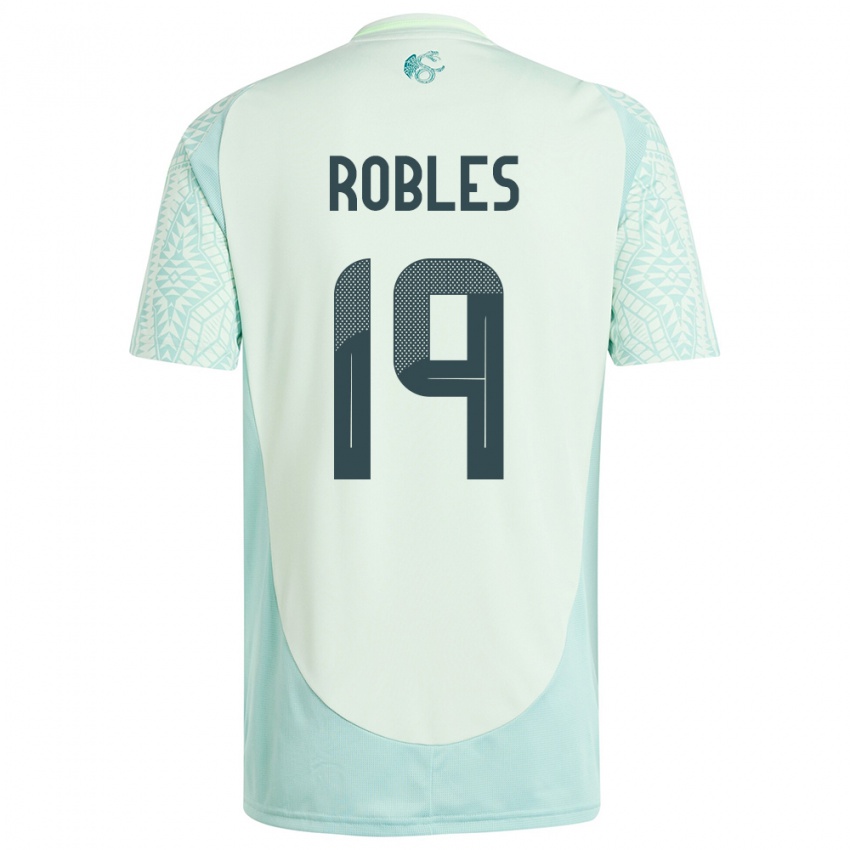 Niño Camiseta México Angel Robles #19 Lino Verde 2ª Equipación 24-26 La Camisa México