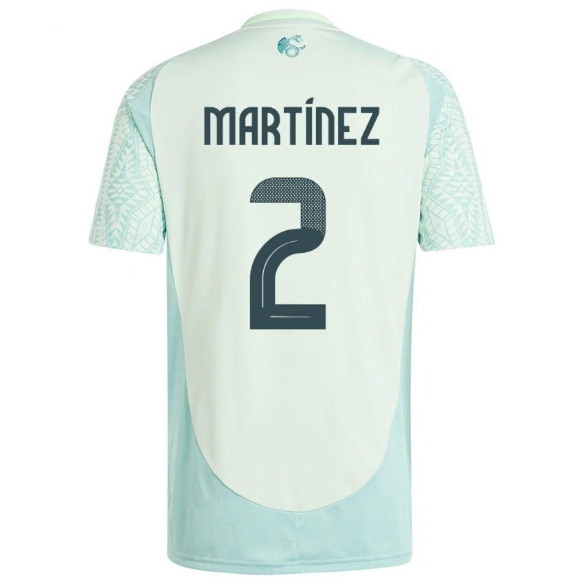 Niño Camiseta México Emilio Martinez #2 Lino Verde 2ª Equipación 24-26 La Camisa México