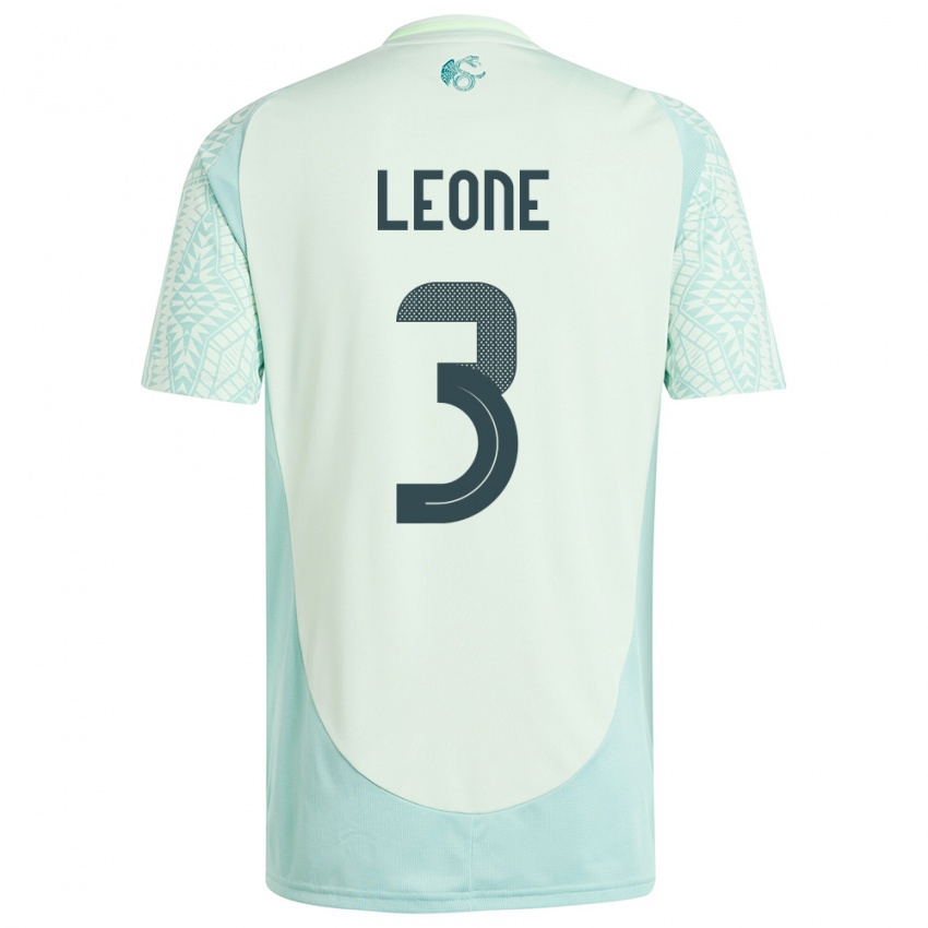 Niño Camiseta México Antonio Leone #3 Lino Verde 2ª Equipación 24-26 La Camisa México