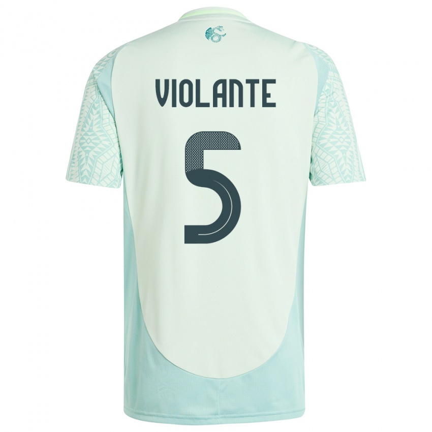 Niño Camiseta México Isaias Violante #5 Lino Verde 2ª Equipación 24-26 La Camisa México