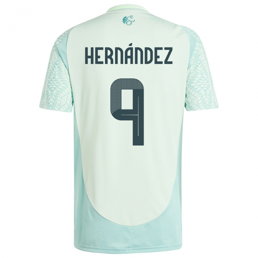 Niño Camiseta México Jesus Hernandez #9 Lino Verde 2ª Equipación 24-26 La Camisa México