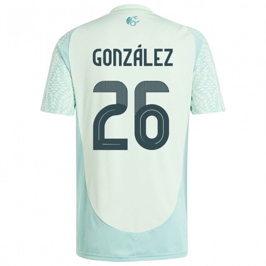 Niño Camiseta México Bryan Gonzalez #26 Lino Verde 2ª Equipación 24-26 La Camisa México