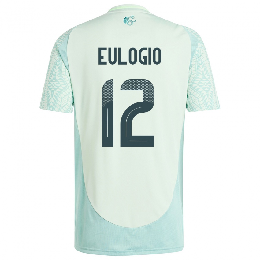 Niño Camiseta México Jose Eulogio #12 Lino Verde 2ª Equipación 24-26 La Camisa México