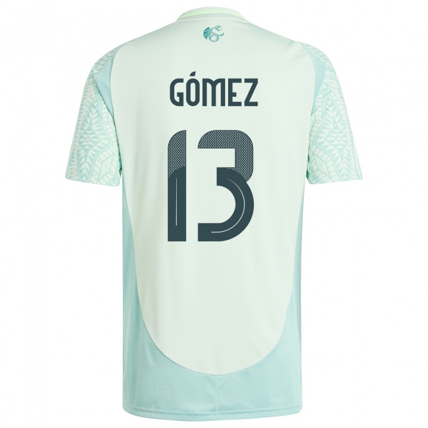 Niño Camiseta México Diego Gomez #13 Lino Verde 2ª Equipación 24-26 La Camisa México