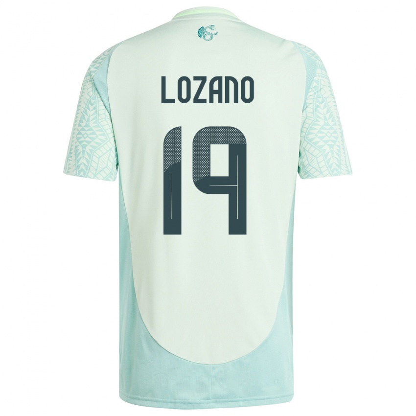 Niño Camiseta México Esteban Lozano #19 Lino Verde 2ª Equipación 24-26 La Camisa México