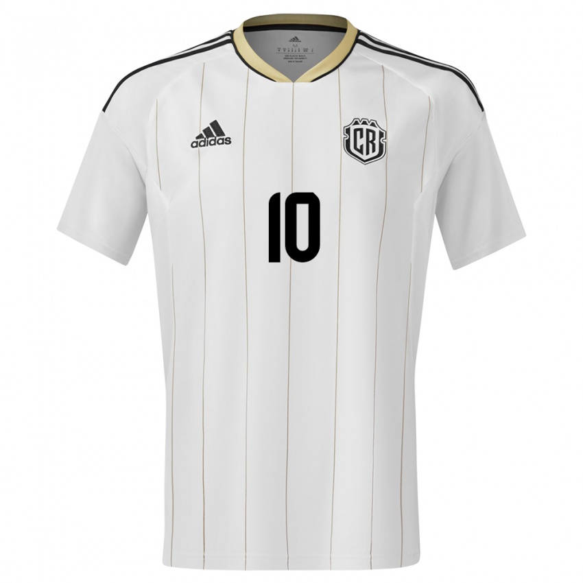 Niño Camiseta Costa Rica Brandon Aguilera #10 Blanco 2ª Equipación 24-26 La Camisa México