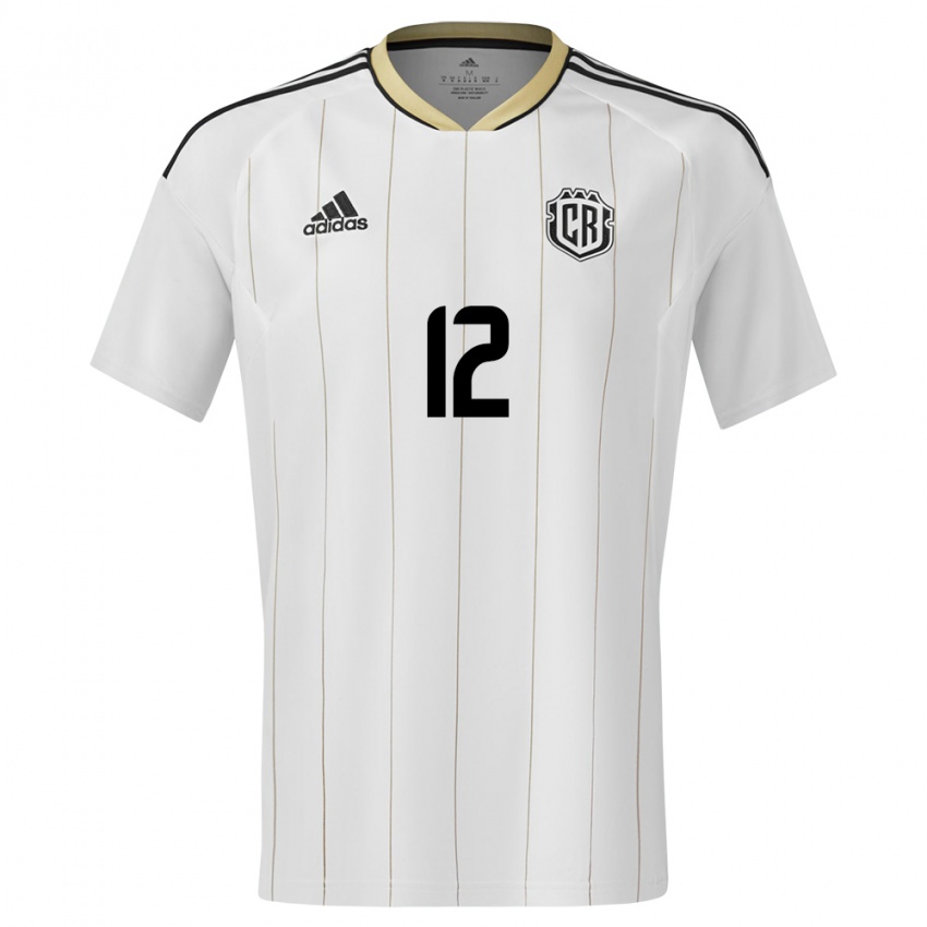 Niño Camiseta Costa Rica Shawn Johnson #12 Blanco 2ª Equipación 24-26 La Camisa México