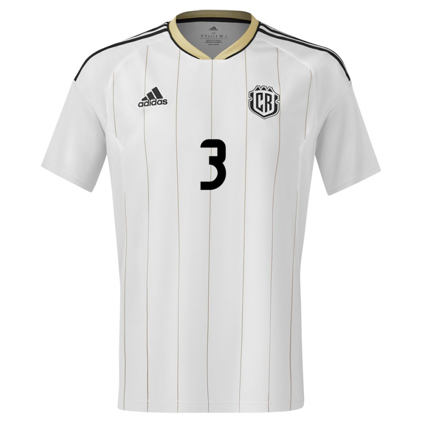 Niño Camiseta Costa Rica Maria Coto #3 Blanco 2ª Equipación 24-26 La Camisa México