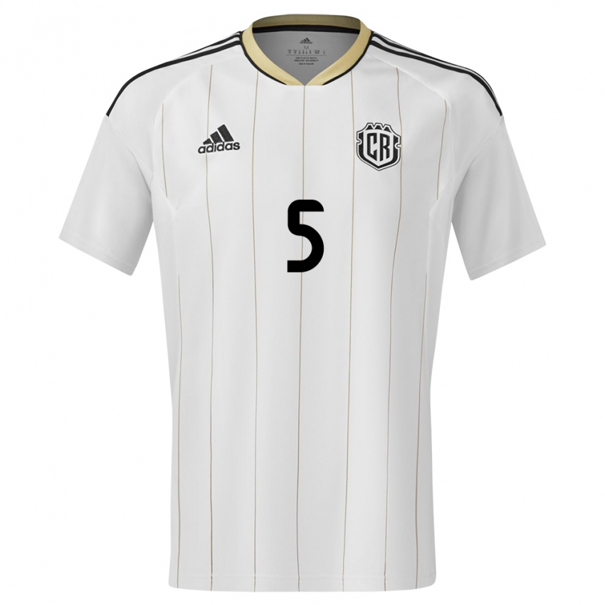 Niño Camiseta Costa Rica Santiago Van Der Putten #5 Blanco 2ª Equipación 24-26 La Camisa México