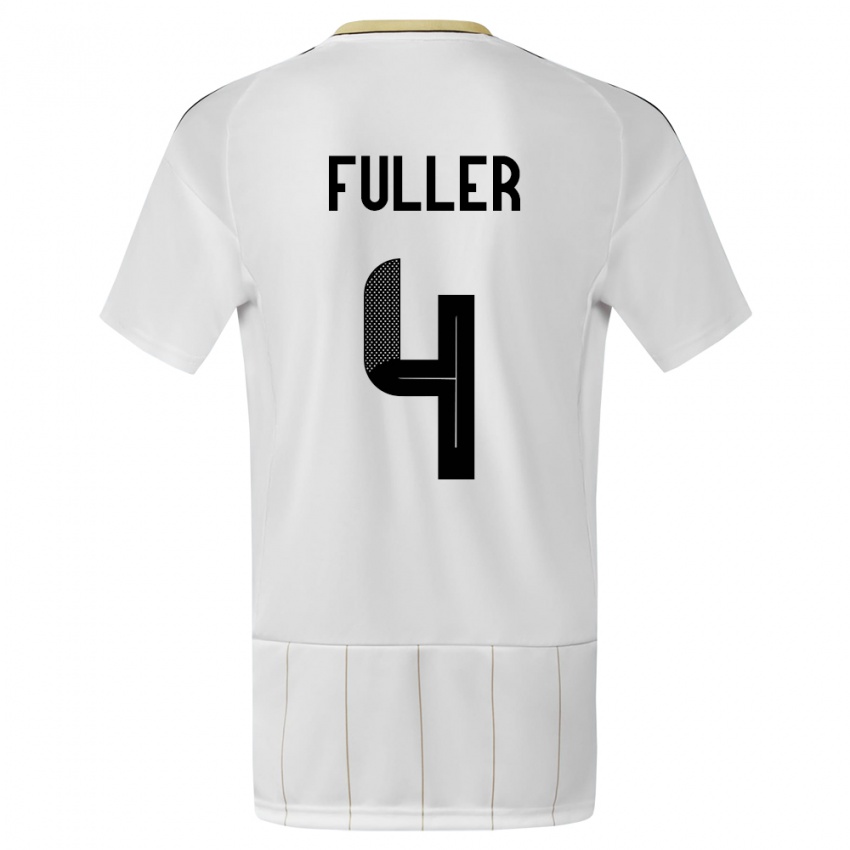 Niño Camiseta Costa Rica Keysher Fuller #4 Blanco 2ª Equipación 24-26 La Camisa México