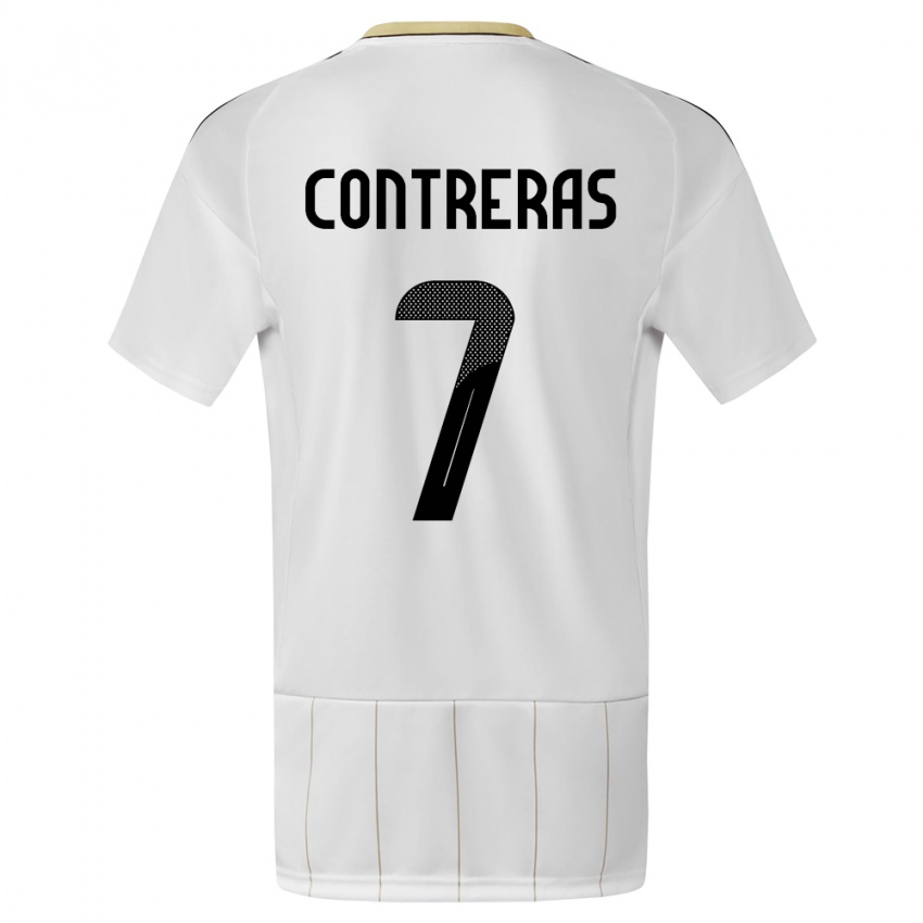 Niño Camiseta Costa Rica Anthony Contreras #7 Blanco 2ª Equipación 24-26 La Camisa México