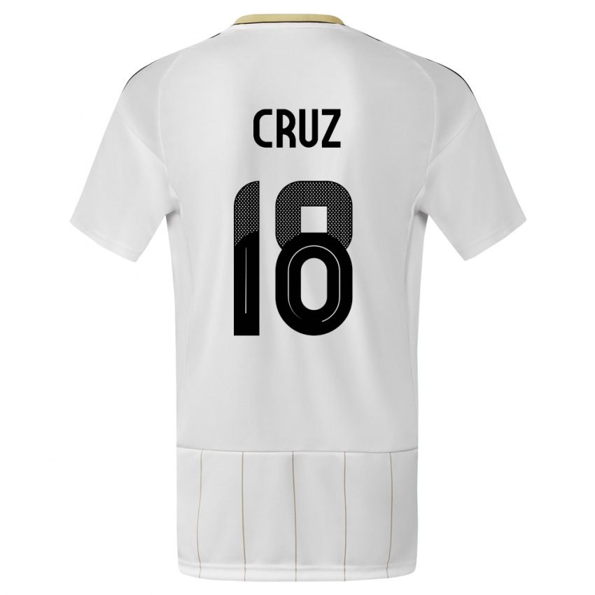 Niño Camiseta Costa Rica Aaron Cruz #18 Blanco 2ª Equipación 24-26 La Camisa México