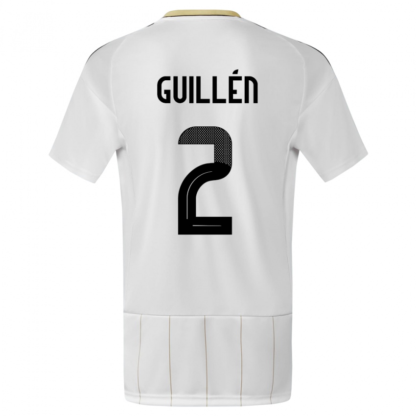 Niño Camiseta Costa Rica Gabriela Guillen #2 Blanco 2ª Equipación 24-26 La Camisa México