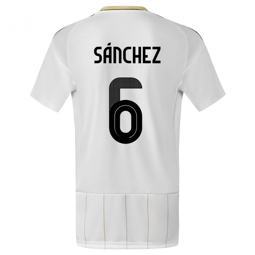 Niño Camiseta Costa Rica Carol Sanchez #6 Blanco 2ª Equipación 24-26 La Camisa México