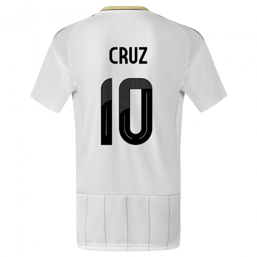 Niño Camiseta Costa Rica Shirley Cruz #10 Blanco 2ª Equipación 24-26 La Camisa México