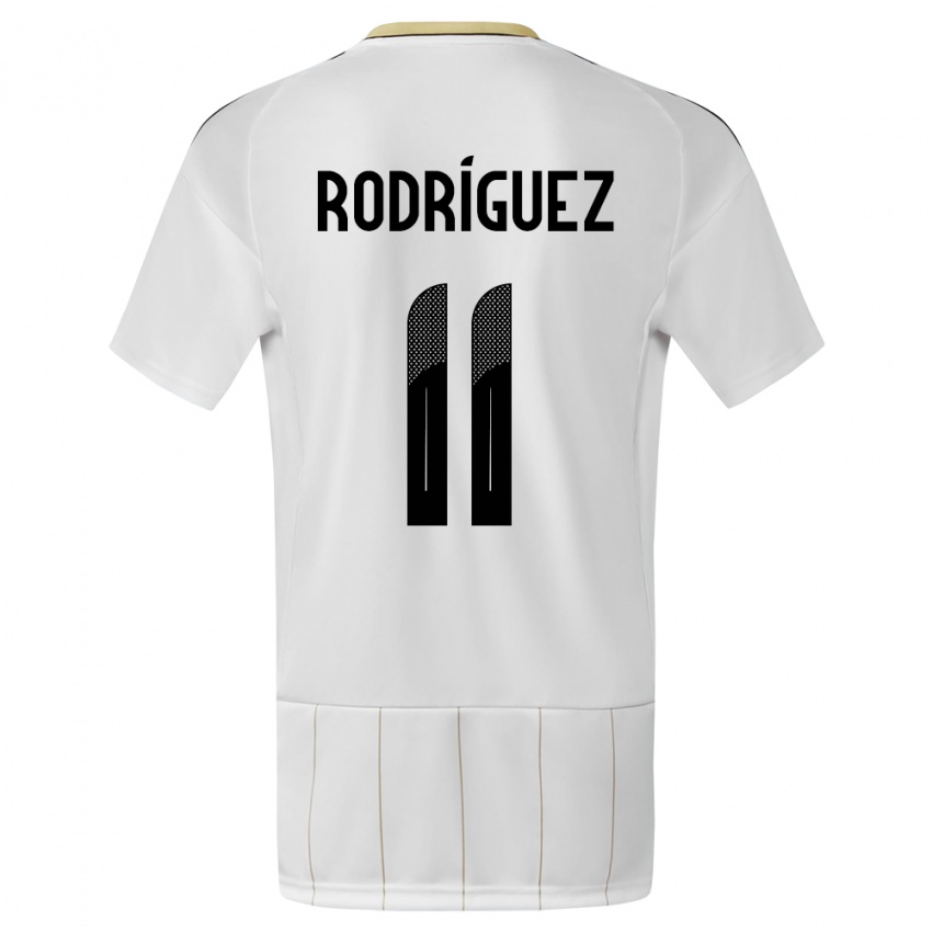 Niño Camiseta Costa Rica Raquel Rodriguez #11 Blanco 2ª Equipación 24-26 La Camisa México