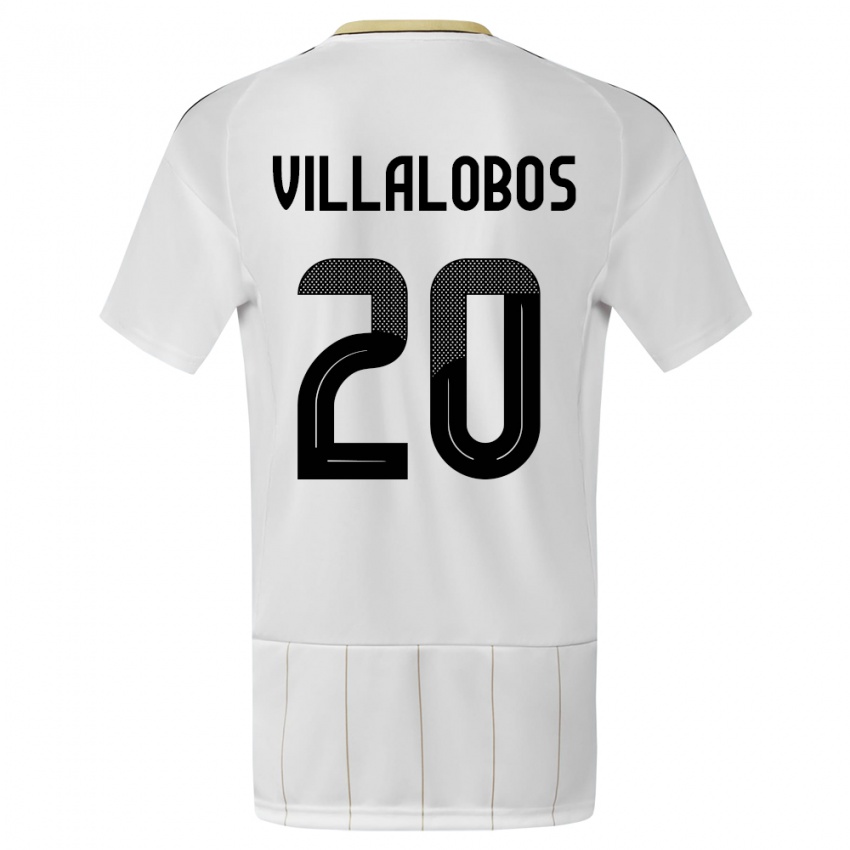 Niño Camiseta Costa Rica Fabiola Villalobos #20 Blanco 2ª Equipación 24-26 La Camisa México