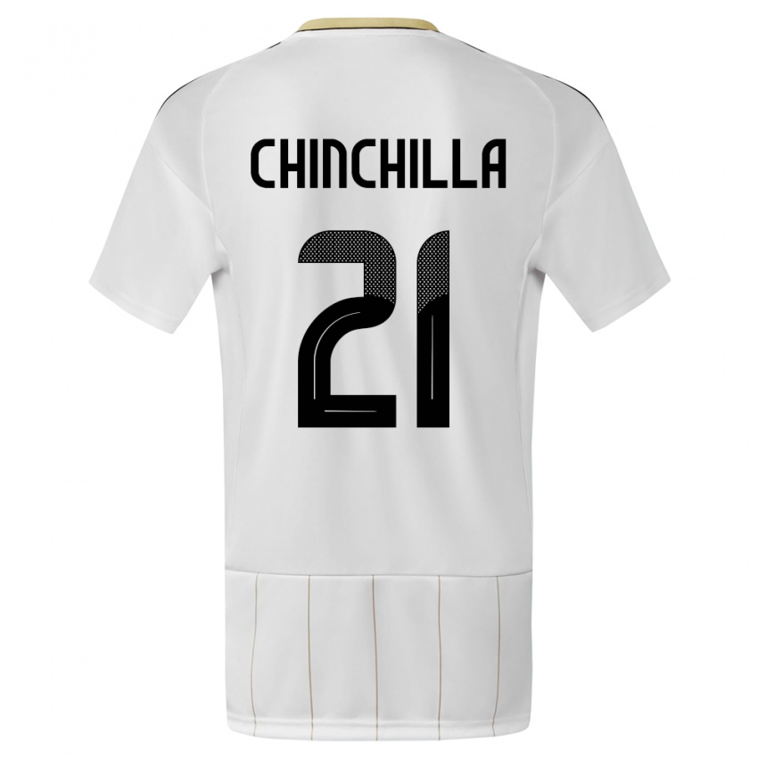 Niño Camiseta Costa Rica Viviana Chinchilla #21 Blanco 2ª Equipación 24-26 La Camisa México