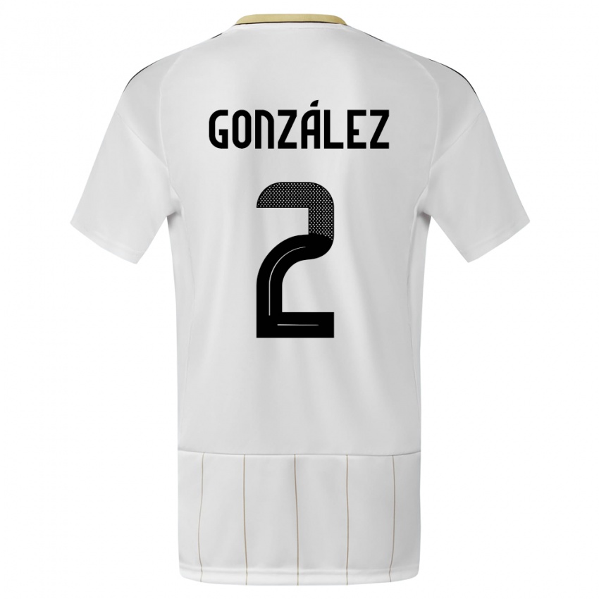 Niño Camiseta Costa Rica Julian Gonzalez #2 Blanco 2ª Equipación 24-26 La Camisa México