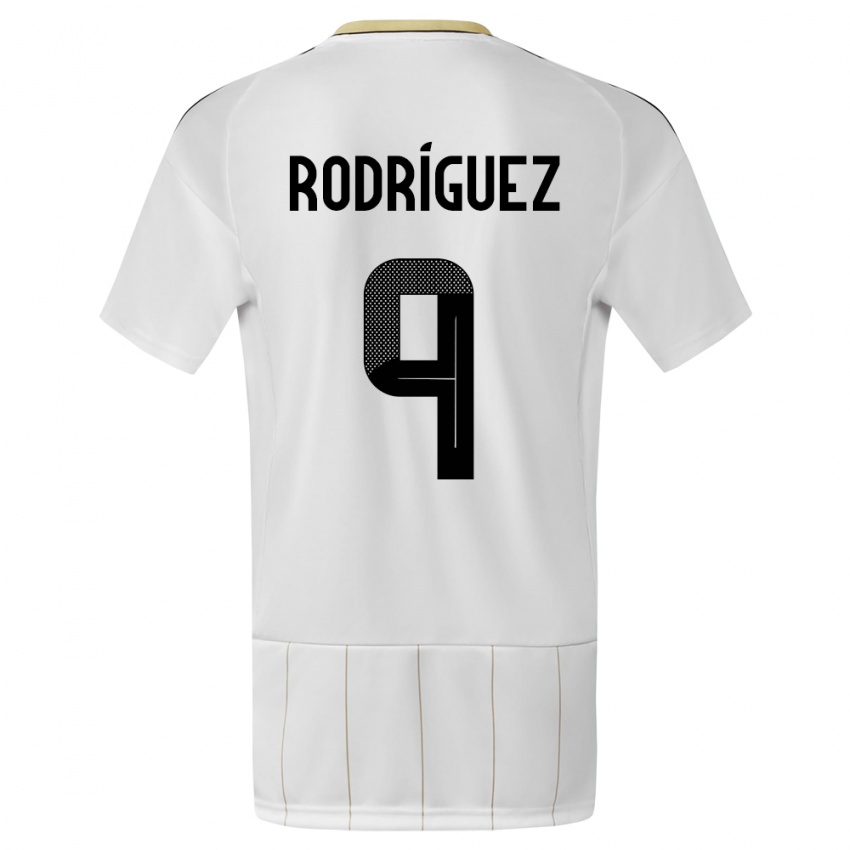 Niño Camiseta Costa Rica Doryan Rodriguez #9 Blanco 2ª Equipación 24-26 La Camisa México