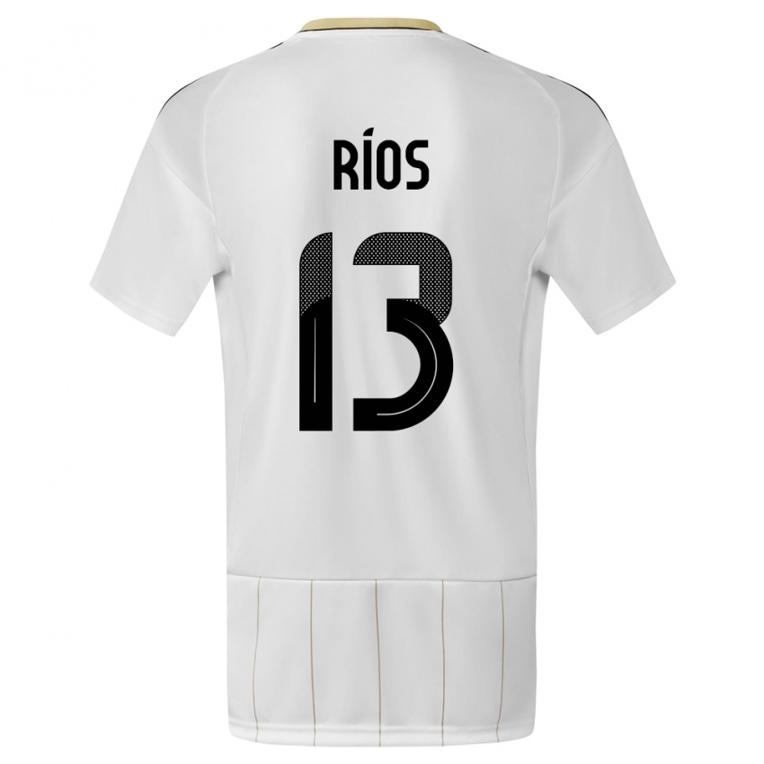 Niño Camiseta Costa Rica Keral Rios #13 Blanco 2ª Equipación 24-26 La Camisa México