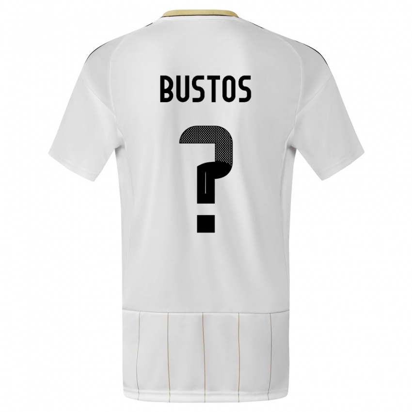 Niño Camiseta Costa Rica Roy Bustos #0 Blanco 2ª Equipación 24-26 La Camisa México