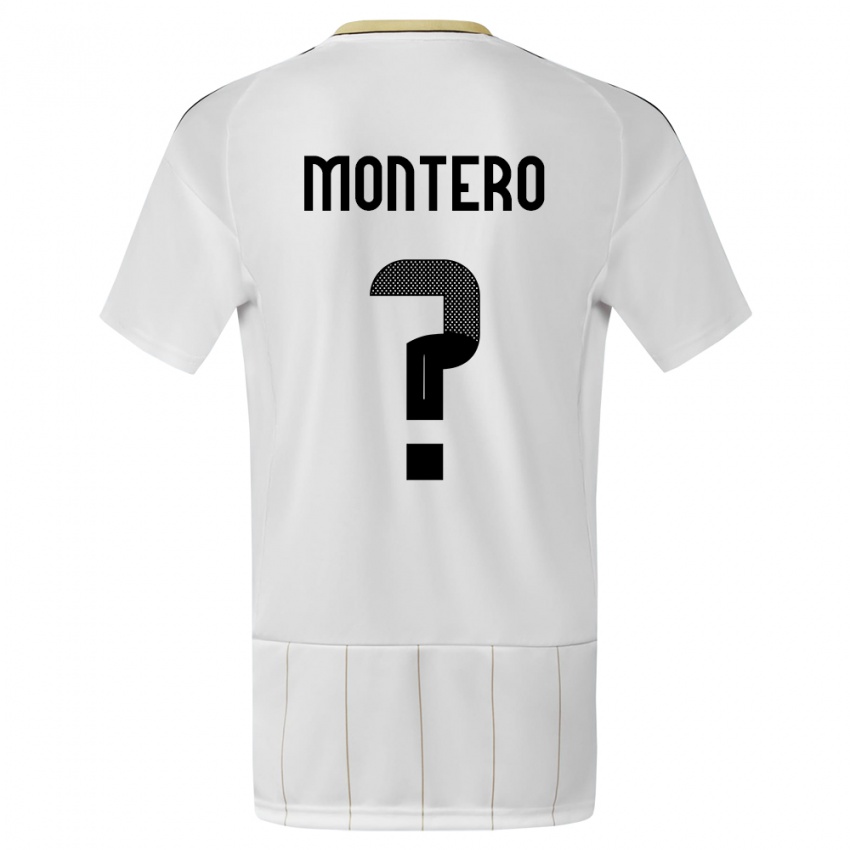 Niño Camiseta Costa Rica Claudio Montero #0 Blanco 2ª Equipación 24-26 La Camisa México