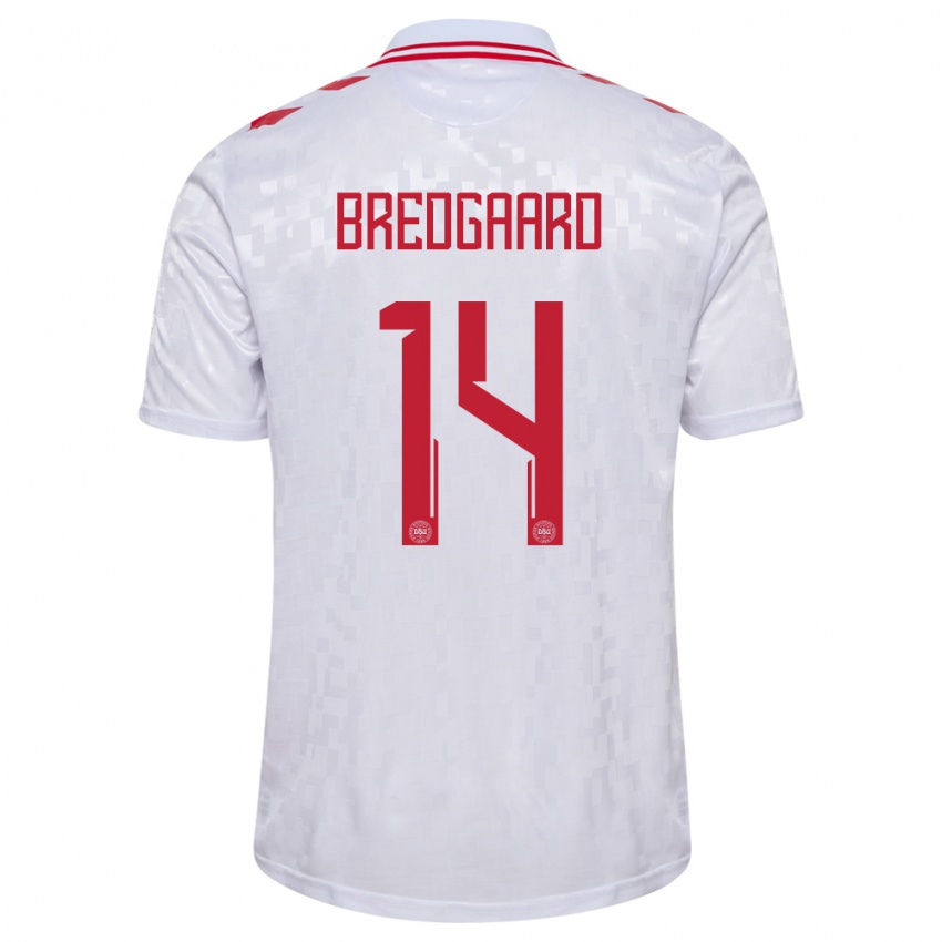 Niño Camiseta Dinamarca Sofie Bredgaard #14 Blanco 2ª Equipación 24-26 La Camisa México