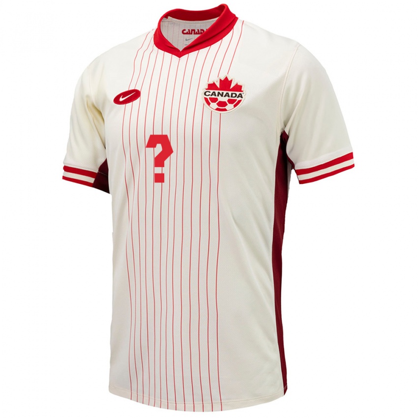 Niño Camiseta Canadá Su Nombre #0 Blanco 2ª Equipación 24-26 La Camisa México