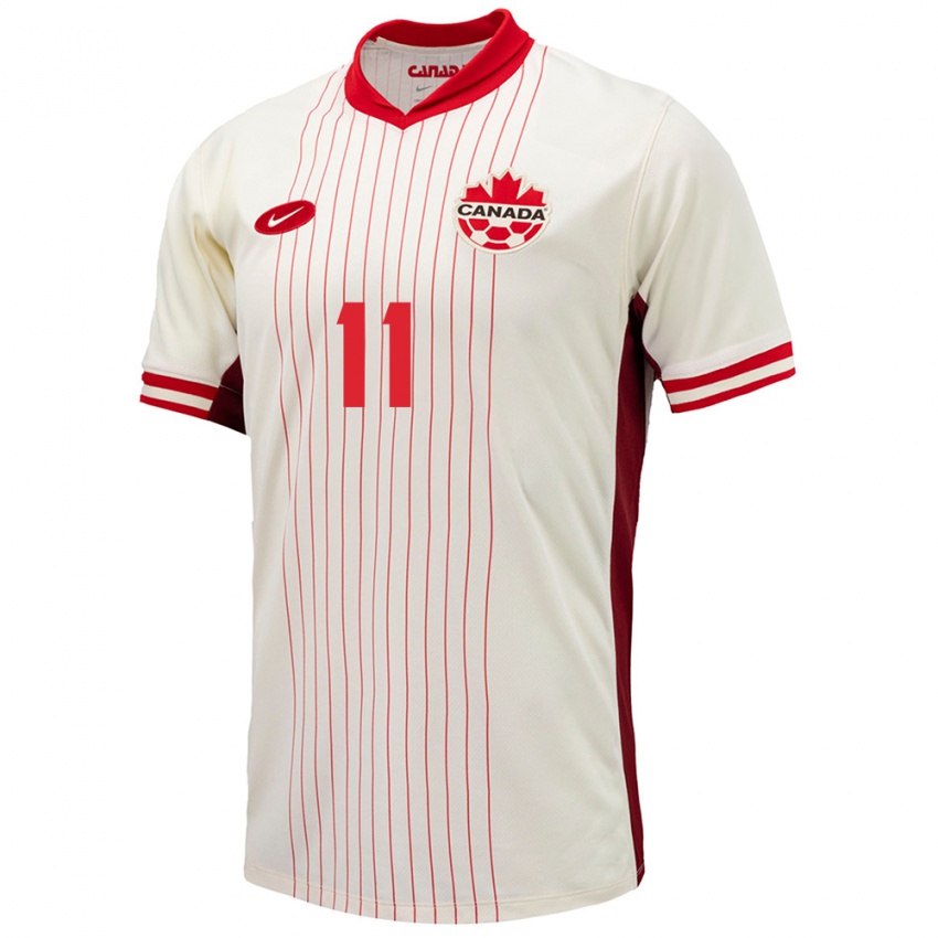 Niño Camiseta Canadá Desiree Scott #11 Blanco 2ª Equipación 24-26 La Camisa México