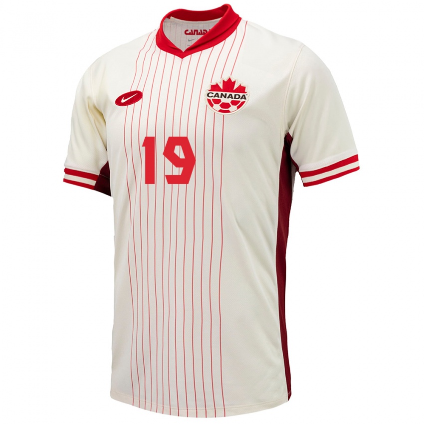Niño Camiseta Canadá Alphonso Davies #19 Blanco 2ª Equipación 24-26 La Camisa México